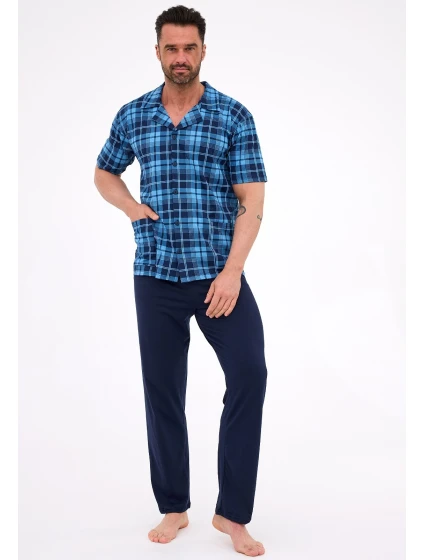 Pyžamo model 21729009 cr/r S2XL pánské rozepínací - Cornette Pyžamo model 21729009 cr/r S2XL pánské rozepínací - Cornette