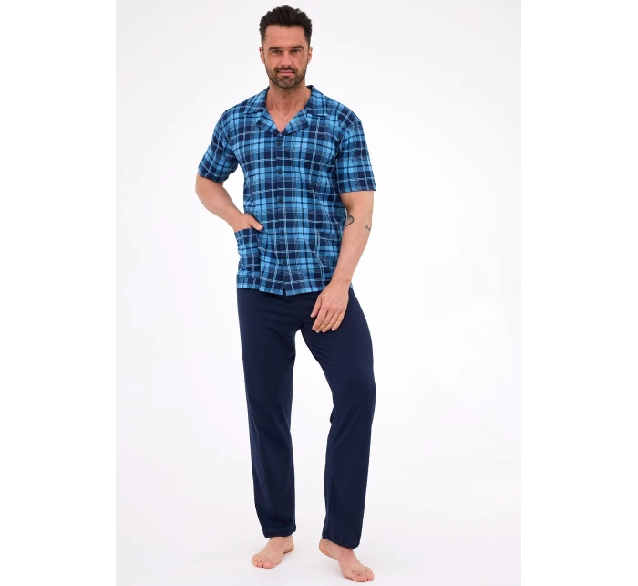 Pyžamo model 21729009 cr/r S2XL pánské rozepínací - Cornette Pyžamo model 21729009 cr/r S2XL pánské rozepínací - Cornette
