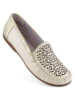 Kožené pohodlné polobotky Rieker W RKR658 beige