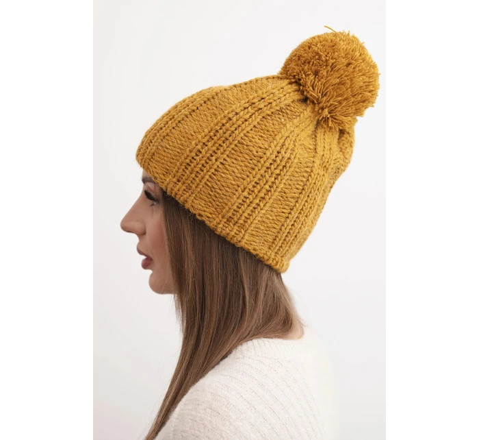 Čepice s fleecem Idalia K284 hořčicová Čepice s fleecem Idalia K284 hořčicová