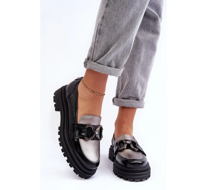 Dámské kůže na plochém podpatku černé model 21633027 - Laura Messi