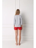 Pyžamo Cookie Short Grey-Red - Aruelle Pyžamo Cookie Short Grey-Red - Aruelle