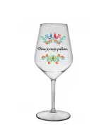 Personalizovaná nerozbitná sklenice s folklórním vzorem