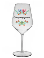 Personalizovaná nerozbitná sklenice s folklórním vzorem