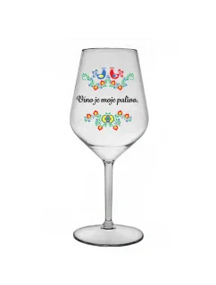 Personalizovaná nerozbitná sklenice s folklórním vzorem