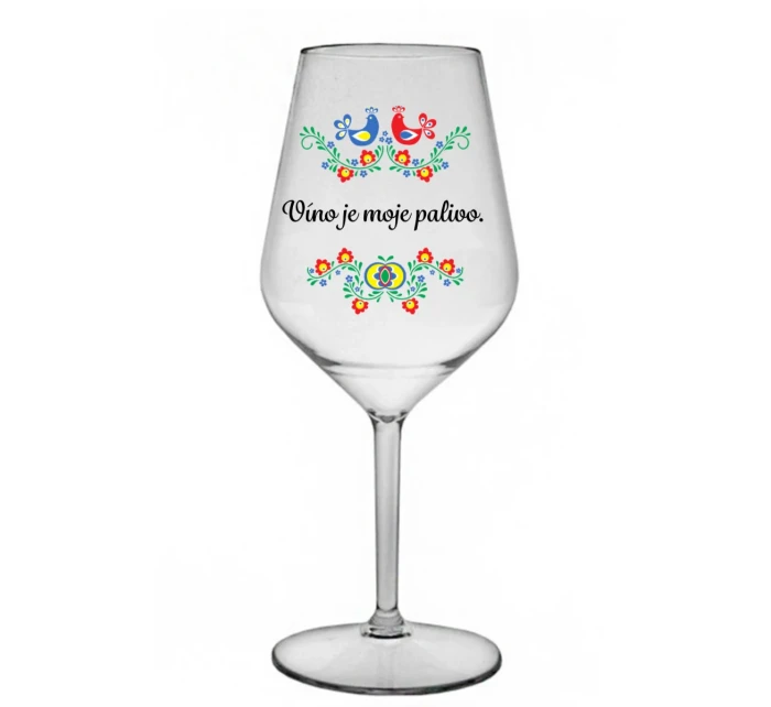 Personalizovaná nerozbitná sklenice s folklórním vzorem