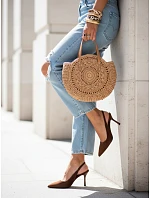 Dámské semišové sandály ZY1385 hnědé- FashionStreet