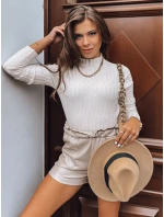 Dámský svetr s rolákem ecru Dstreet model 21971308 - FashionStreet Dámský svetr s rolákem ecru Dstreet model 21971308 - FashionStreet