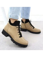 Béžové dámské boty model 21905622 - JEZZI Béžové dámské boty model 21905622 - JEZZI