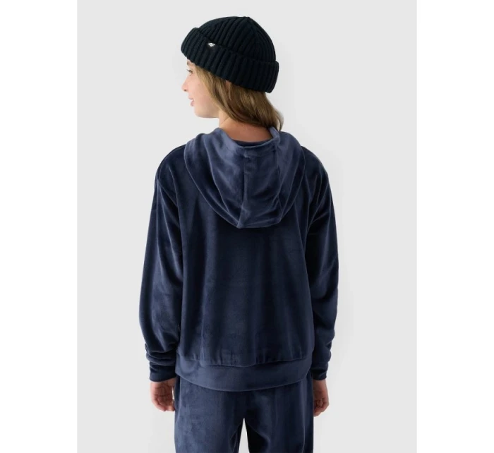 Dívčí nepromokavá velurová mikina s kapucí 4F 4FJWAW24TSWSF1216-31S