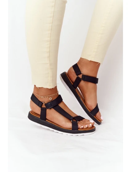 Dámské Sandály Na Gumové Podrážce Cerné Stranger Dámské Sandály Na Gumové Podrážce Cerné Stranger