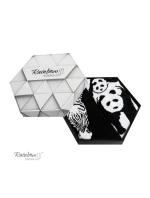 Duhové ponožky se  Zebra Panda černá a bílá 2 páry model 21606864 - ZOOKSY/RAINBOW SOCKS