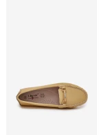 Ploché Kožené Mokasíny S Ozdobou model 21686049 Žluté - S.Barski