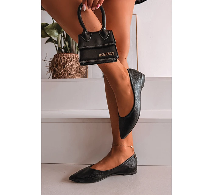 Černé baleríny z eko kůže model 22091924 - Boto