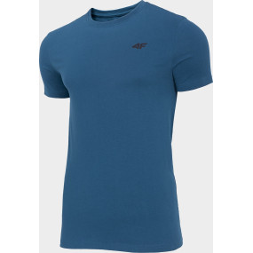 Pánské bavlněné tričko 4F TSM300 Modré Denim