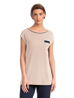 Krátká dámská noční košile BEIGE M  model 16257624 - Vamp