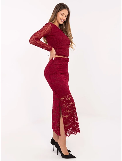 Sukně MI SD model 22260599 bordó - FPrice