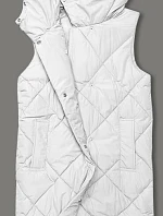 Dámská dlouhá vesta oversize bílá (5M3165-281)