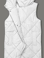 Dámská dlouhá vesta oversize bílá (5M3165-281)
