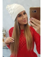 Dámská čepice Leonia K342 ecru