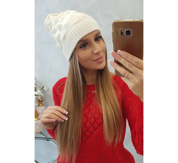 Dámská čepice Leonia K342 ecru