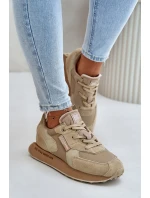 Dámské Kožené Tenisky Big Star OO274564 Hi-Poly System Béžové Dámské Kožené Tenisky Big Star OO274564 Hi-Poly System Béžové