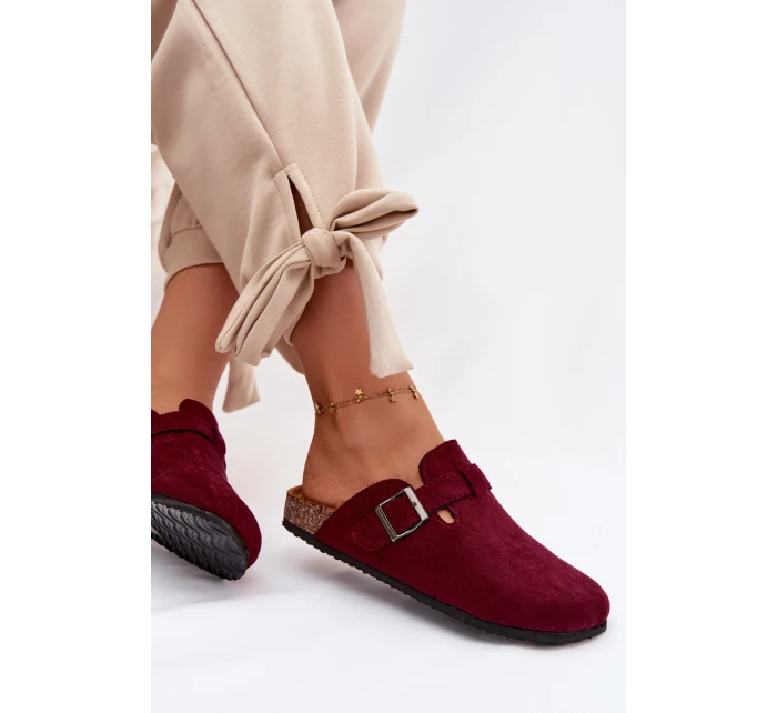 Dámské chodítka s přezkou Bordó Delirisse Dámské chodítka s přezkou Bordó Delirisse