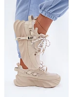 Kožené dámské tenisky GOE TT2N4012 Béžové