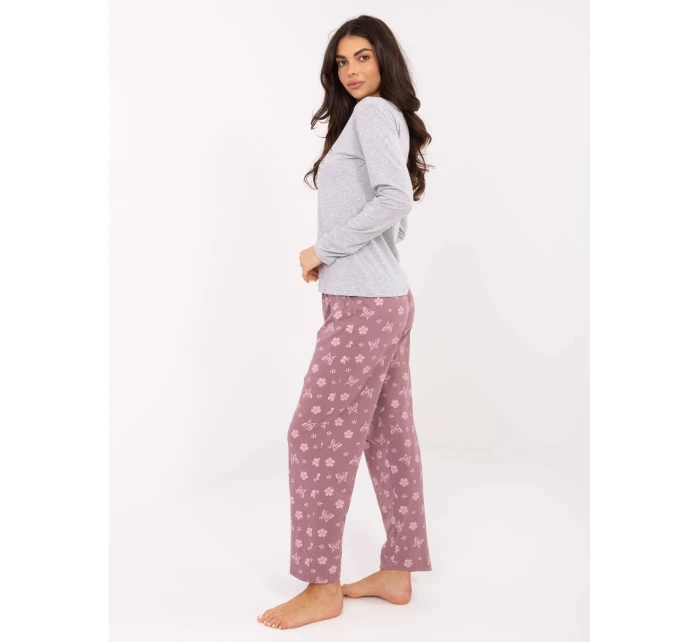 Pyžamo DU PI FP 001.48 šedé Pyžamo DU PI FP 001.48 šedé