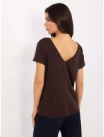 T shirt RV TS model 21730854 ciemny brązowy - FPrice T shirt RV TS model 21730854 ciemny brązowy - FPrice