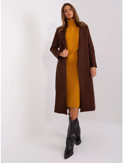 Płaszcz TW PL BI model 22048618 1.31 ciemny brązowy - FPrice