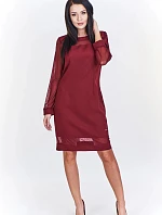 Dámské šaty M51965 vínové - Adika Collection