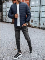 Pánská prošívaná bunda bomber navy blue FashionStreet TX2205z