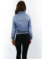 Světle modrá dámská džínová netopýří bunda model 16147114 - P.O.P. SEVEN