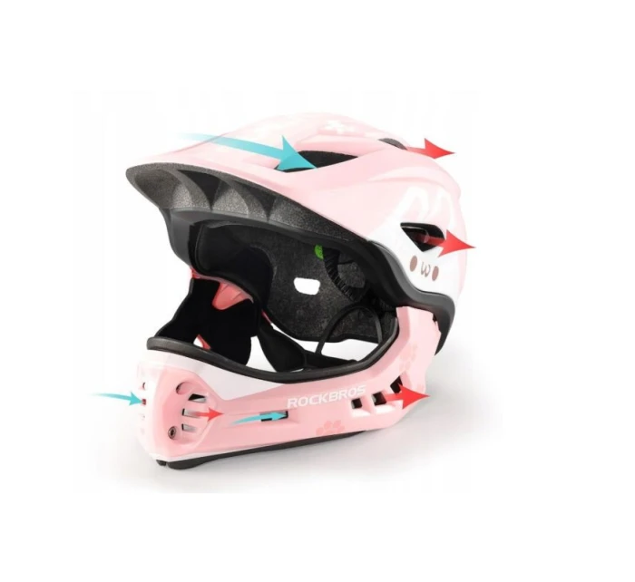 kask dziecięcy różowy dětské model 21857315 - Rockbros