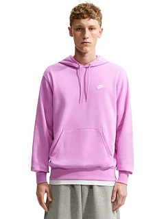 Pánská mikina Nike Club FT PO Hoodie, růžová, FN3866 503