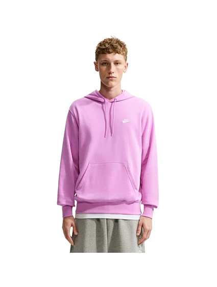 Pánská mikina Nike Club FT PO Hoodie, růžová, FN3866 503 Pánská mikina Nike Club FT PO Hoodie, růžová, FN3866 503