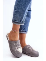 Lesklé dámské pantofle šedé Geraja Lesklé dámské pantofle šedé Geraja