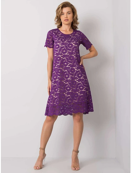 Šaty LK SK model 17356131 tmavě fialová - FPrice Šaty LK SK model 17356131 tmavě fialová - FPrice