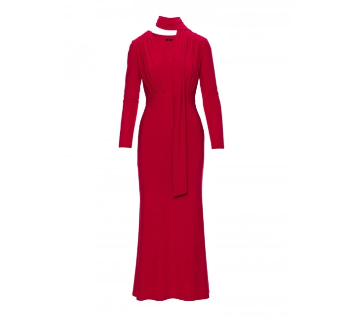 Šaty s řasením a  červené model 21479372 - Moe