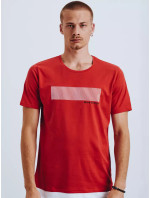 Červené pánské tričko Dstreet RX4651 s potiskem