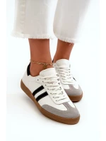 Dámské kožené nízké tenisky Zazoo bílé Dámské kožené nízké tenisky Zazoo bílé