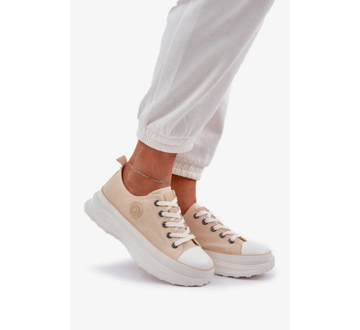 Dámské tenisky na masivní podešvi Big Star – béžové Dámské tenisky na masivní podešvi Big Star – béžové