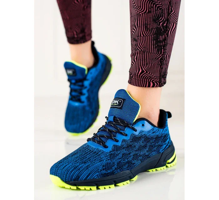 Výborné  tenisky modré dámské bez podpatku