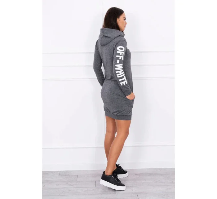 Off White šaty graphite melange Off White šaty graphite melange