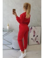 Zateplená souprava s krátkou mikinou červená Zateplená souprava s krátkou mikinou červená