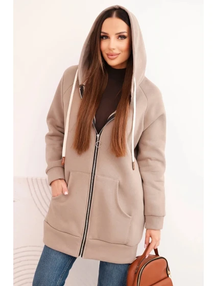 Zateplená dámská mikina s kapucí a zipem fango Zateplená dámská mikina s kapucí a zipem fango