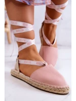 Dámské vázané espadrilky Big Star model 21577582 Růžová - Big Star Shoes Dámské vázané espadrilky Big Star model 21577582 Růžová - Big Star Shoes