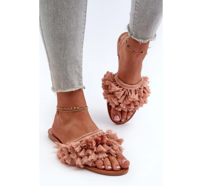 Ploché Dámské Žabky S Špinavě Růžové model 21656741 - Boto Ploché Dámské Žabky S Špinavě Růžové model 21656741 - Boto