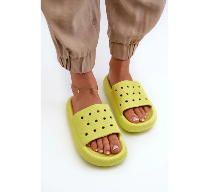 Dámské pěnové klínky na tlusté podrážce limetka Beula Dámské pěnové klínky na tlusté podrážce limetka Beula